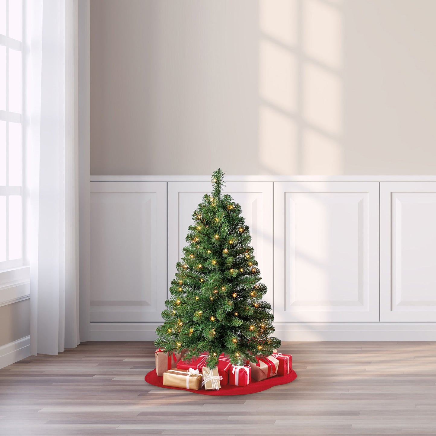 Artificial Christmas Tree, 3' - 70 Incandescent Lights