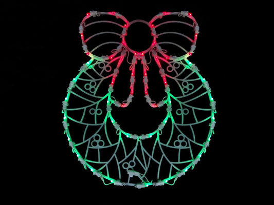 16" LED Lighted Wreath Christmas Window Silhouette Decoration