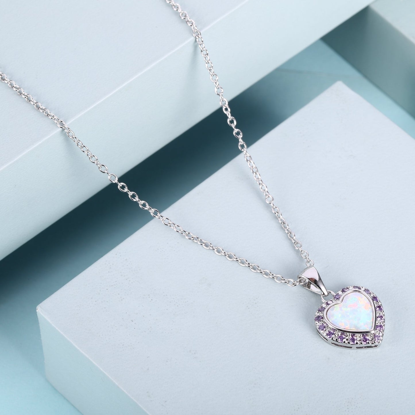 Heart Necklace for Women in 18k Rose Gold Overlay