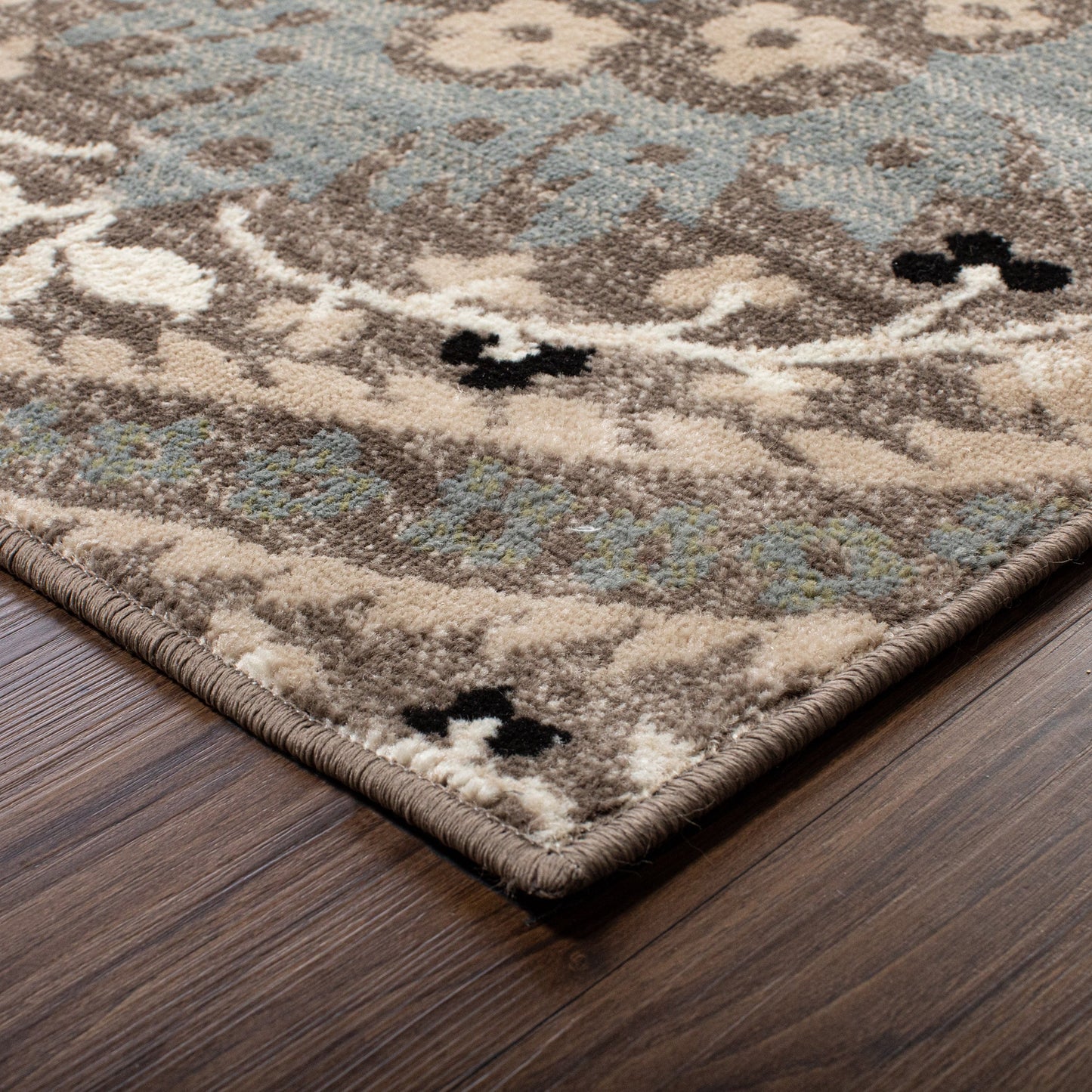 Augusta Floral Indoor Area Rug, Light Blue, 4' x 6'