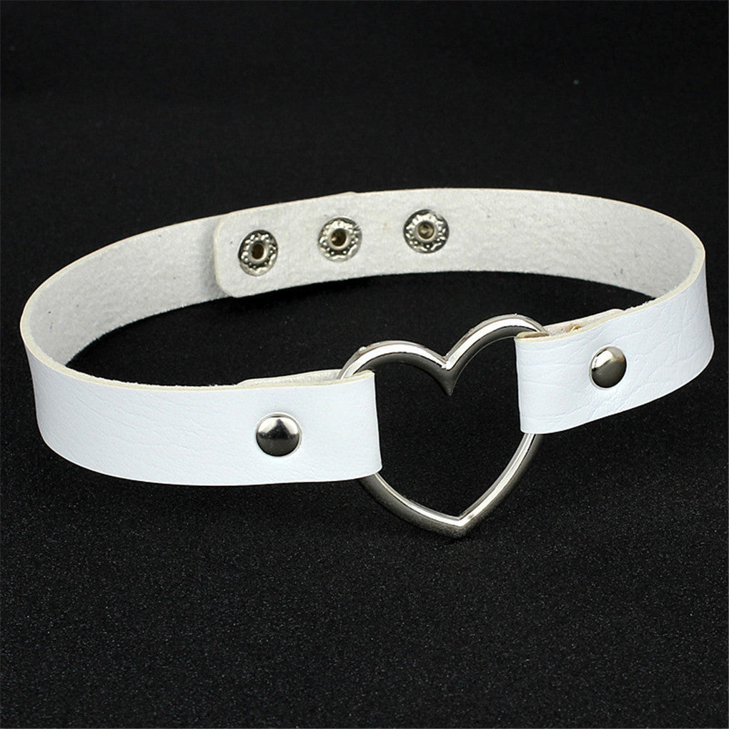 Leather Necklace for Women -Heart-shaped Collar