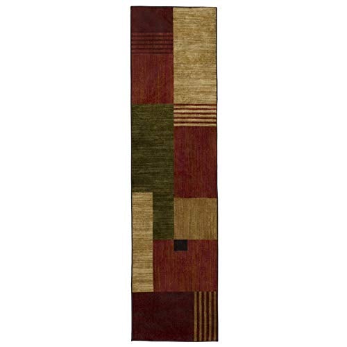 New Wave Alliance Geometric Area Rug, Tan/Red/Green