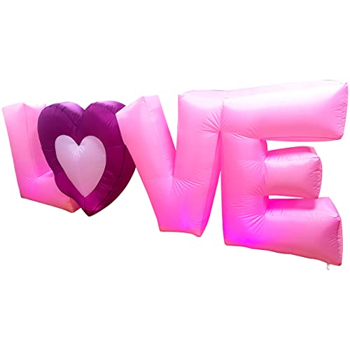 9 FT Inflatable Long Love Letters w/ LED Lights Wedding Valentines Day Decoration