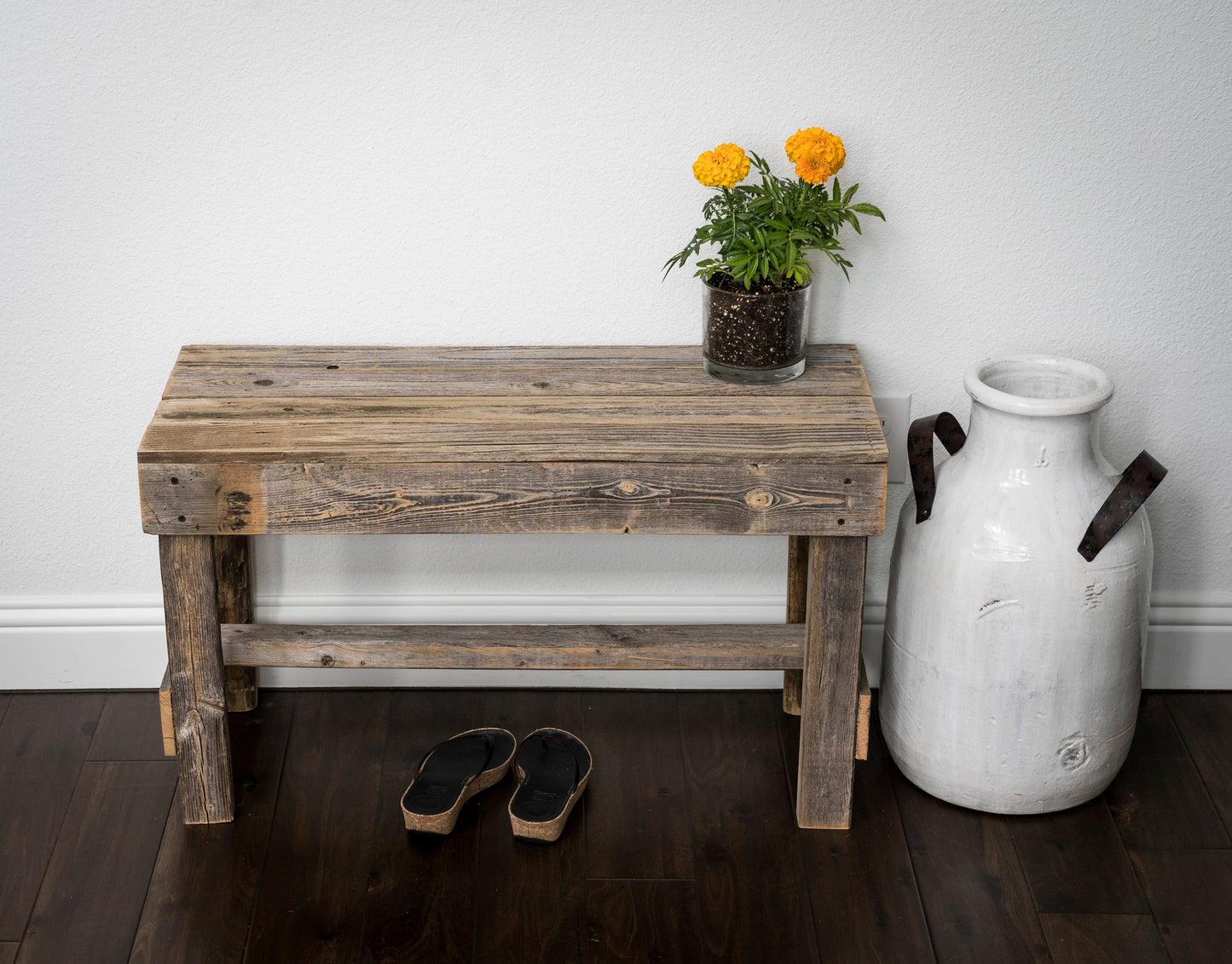 Woven Paths Wood Bench