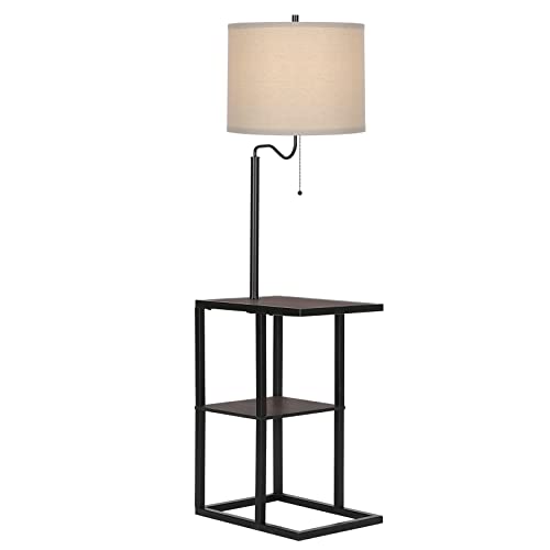 Modern Floor Lamp W/ End Table & USB Charging Port