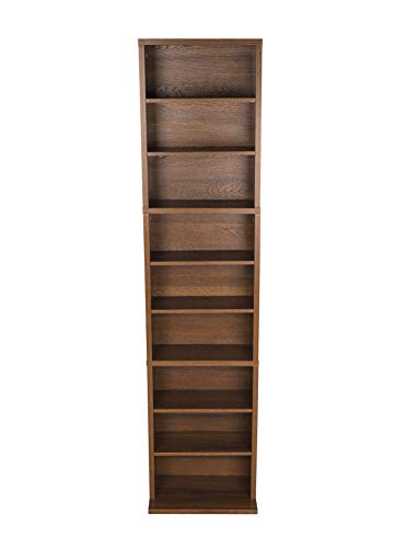 Textured Chestnut Adjustable Media Cabinet