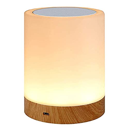 Night Light Touch Sensor Lamp Rechargeable Dimmable Warm White Light + RGB Color Changing