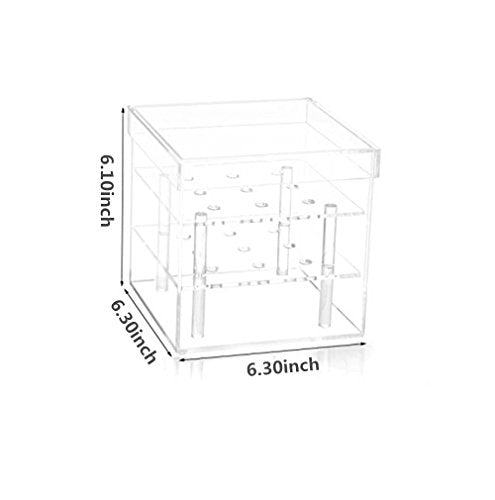 Acrylic Flower Box Water Holder, Clear Rose Pots Stand - Decorative Square Vase