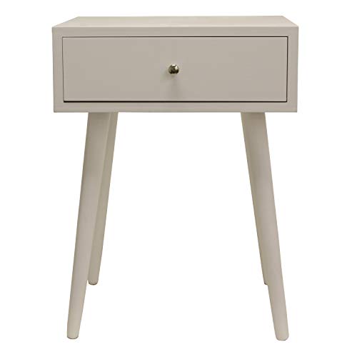 Century One Drawer Side Table Wood