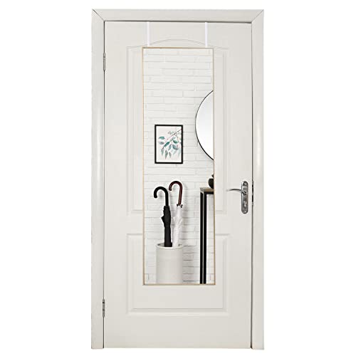 Over The Door Mirror Full Length Aluminum Frame Gold Mirror. 13.7 x 48 Inches