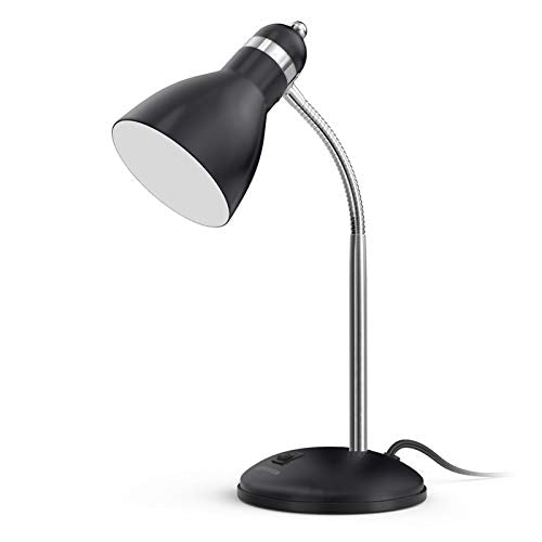 Eye Caring Metal Desk Lamp, Adjustable Goose Neck