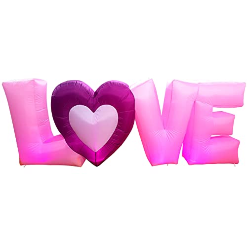 9 FT Inflatable Long Love Letters w/ LED Lights Wedding Valentines Day Decoration