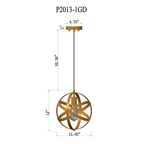 Globe Modern Industrial Pendant Light Fixtures