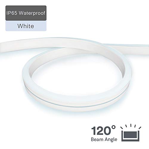 Neon LED Strip Light 16.4ft/5m 12V DC 600 LEDs Waterproof Flexible