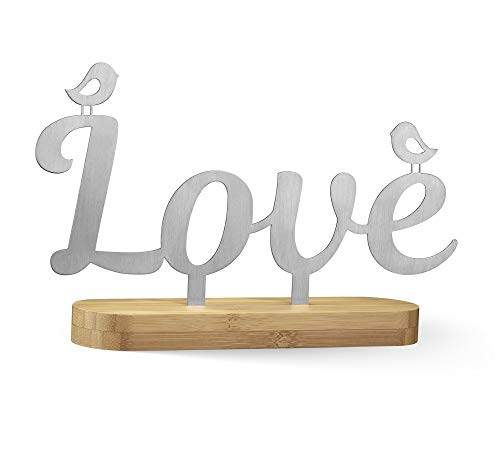 Love Sign w/ Stylish Bamboo Stand for Home Decoration