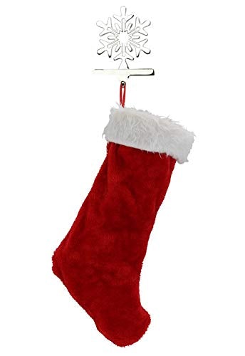 Snowflake Stocking Holder, Chrome, 4-Pack