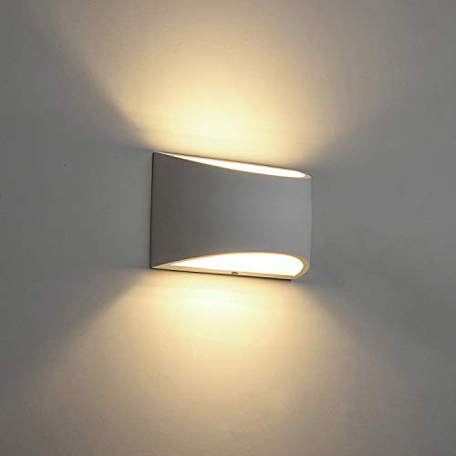 Modern Wall Sconce Set of 2 LED Wall Lamp 7W Warm White