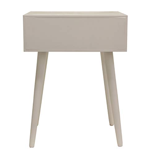 Century One Drawer Side Table Wood