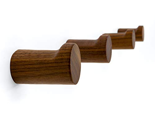 Natural Wooden Wall Hooks - Pack of 4