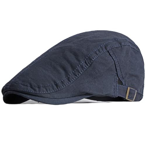 2 Pack Flat Cotton Newsboy Cap for Men