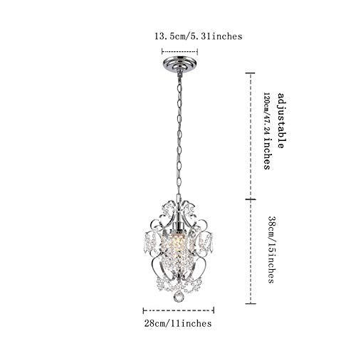 Elegant Mini Crystal Chandeliers Lighting 1-Light