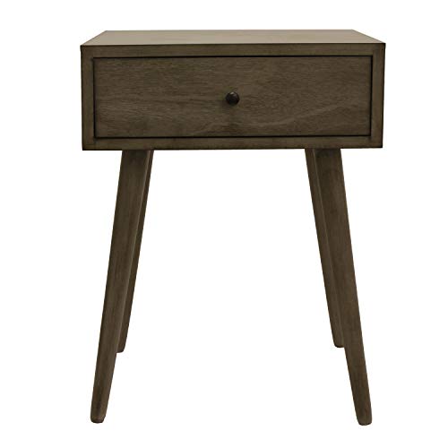 Century One Drawer Side Table Wood