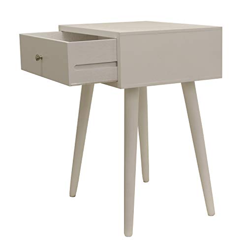 Century One Drawer Side Table Wood