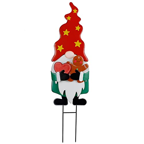 LED Lights Christmas Nutcracker/Gnome Yard Stake Decoration