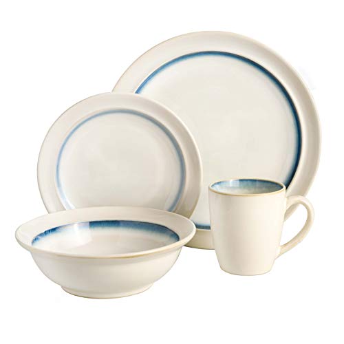 Round Glaze Stoneware Dinnerware Set, Service for 4 (16pcs)
