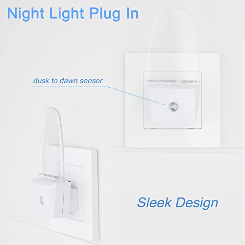 4 Pack Plug in LED Night Light with Dusk to Dawn Sensor