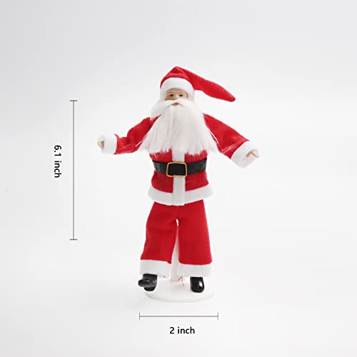 6 Inch Miniature Santa Claus Figurine  for Christmas Decoration