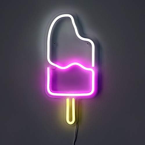 18” x 8” inch LED Neon ‘White & Pink Ice Cream Popsicle