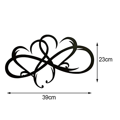 Infinity Double  Heart Steel Wall Decoration
