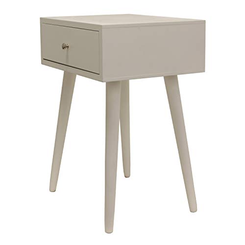 Century One Drawer Side Table Wood