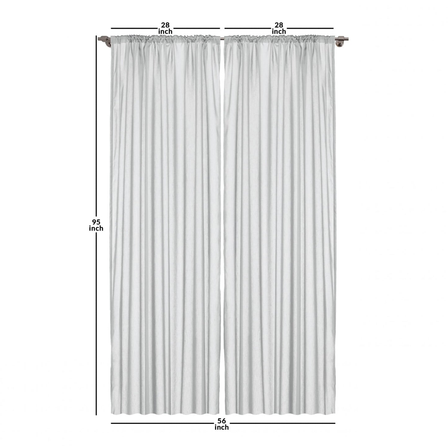 Christmas Floral Flakes Winter Curtains 2 Panels Set