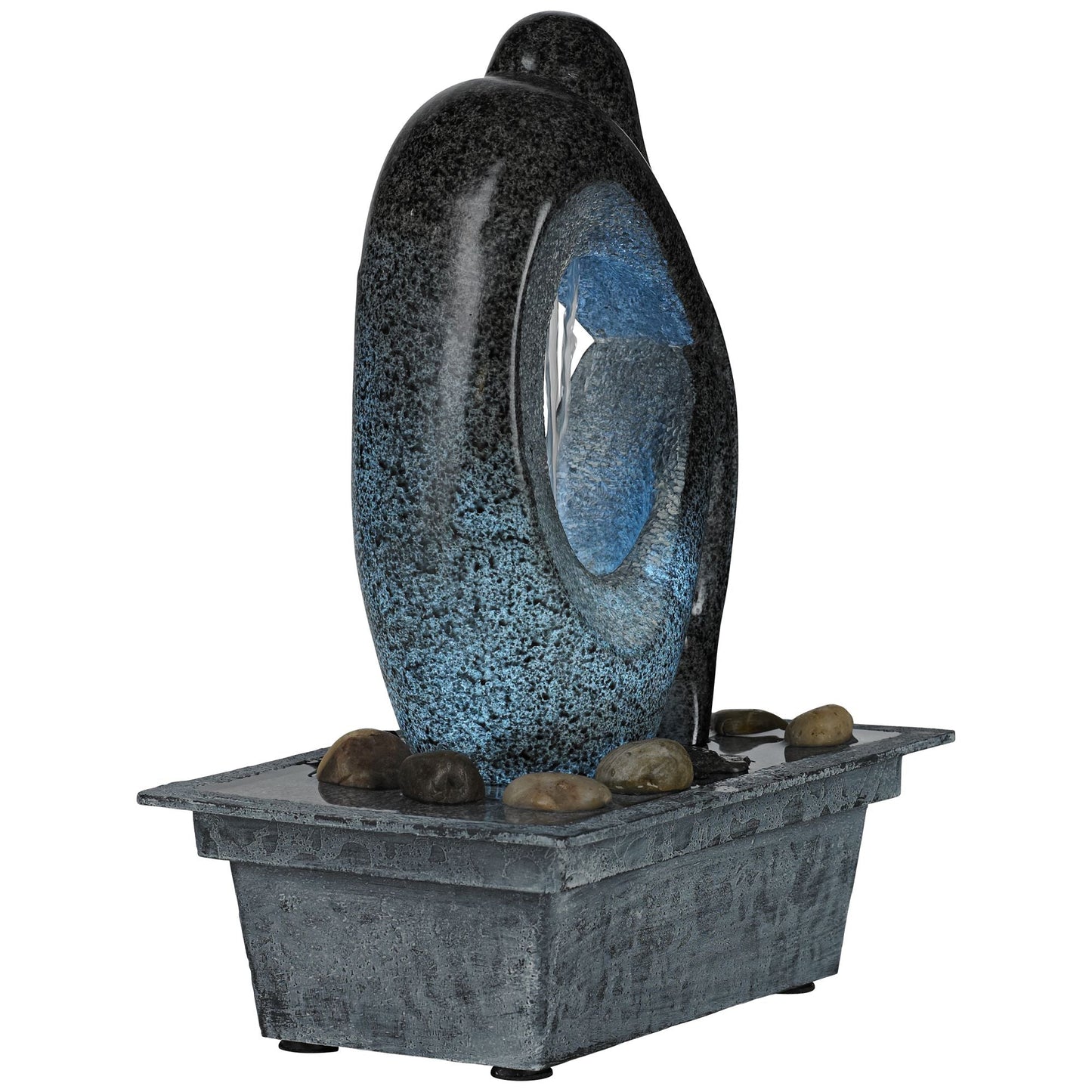 10" Modern Tabletop Water Fountain w/ LED Light