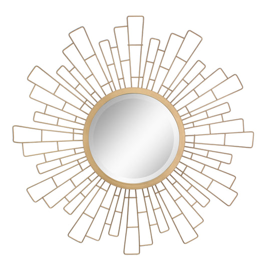 23.6" Traditional Metal Geometric Sunburst Wall Mirror