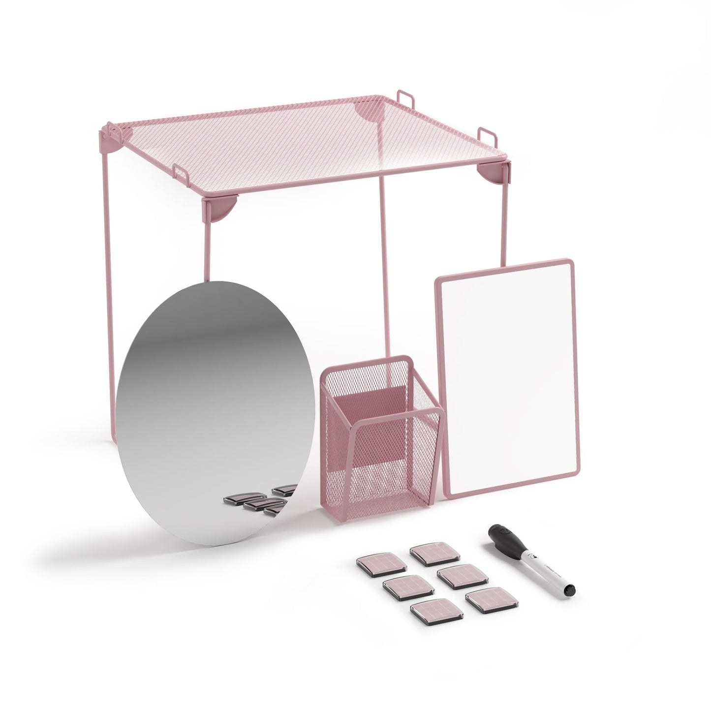 Locker Kit w/ Shelf and Accessories, Blush