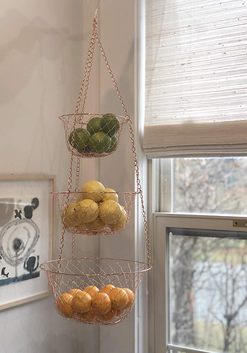 3-Tier Kitchen Hanging Fruit Baskets