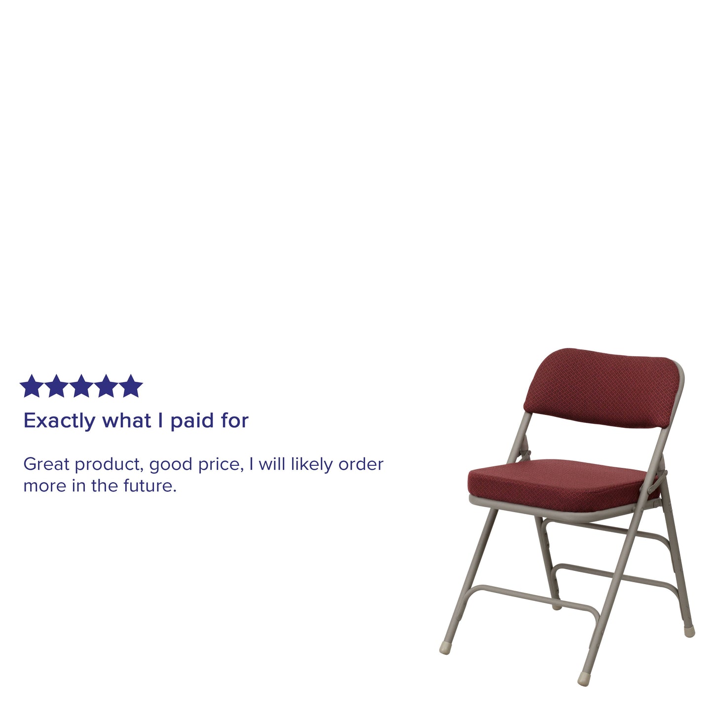 Premium Curved Triple Braced & Double Hinged Folding Chair