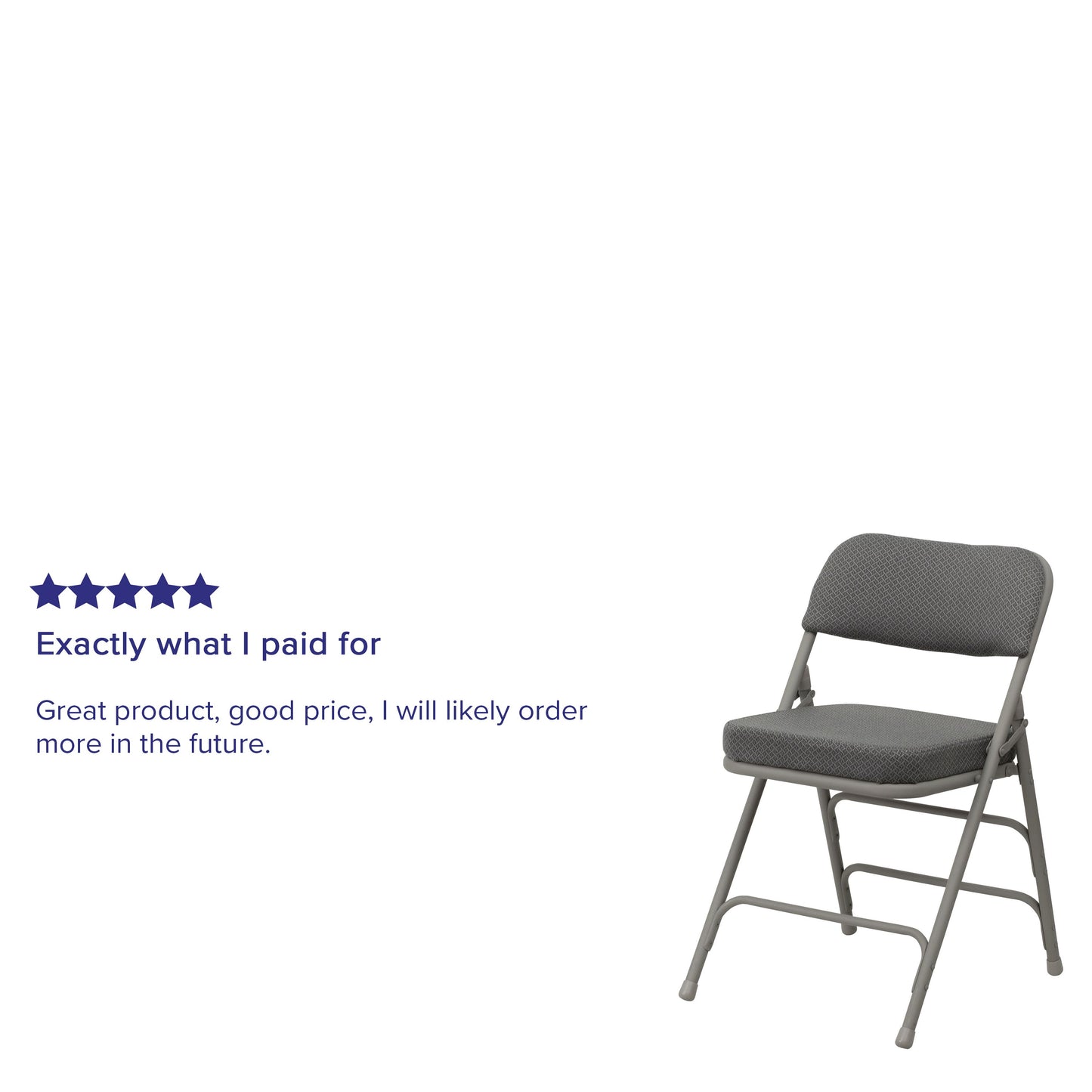 Premium Curved Triple Braced & Double Hinged Folding Chair