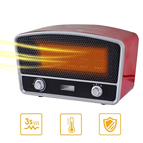 Ceramic Space Heater Portable Desk Thermostat Small Fan