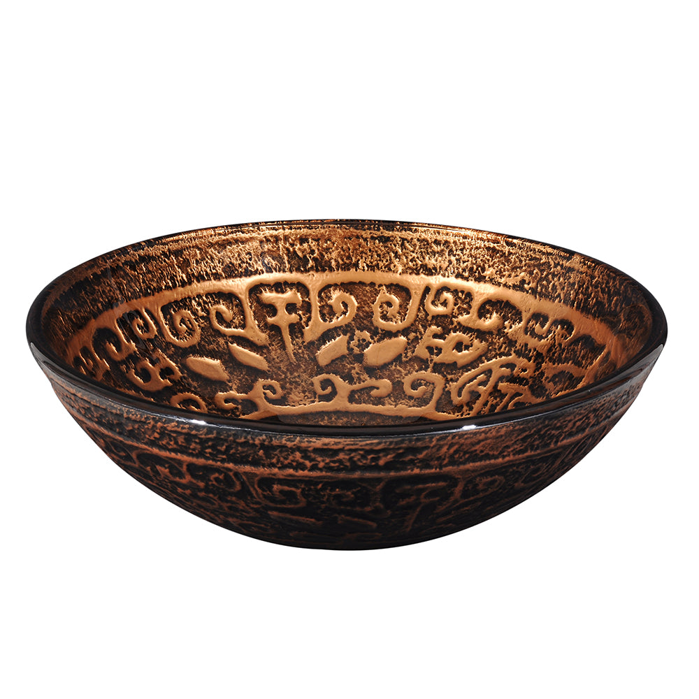 Bathroom Tempered Glass Round Vessel Sink