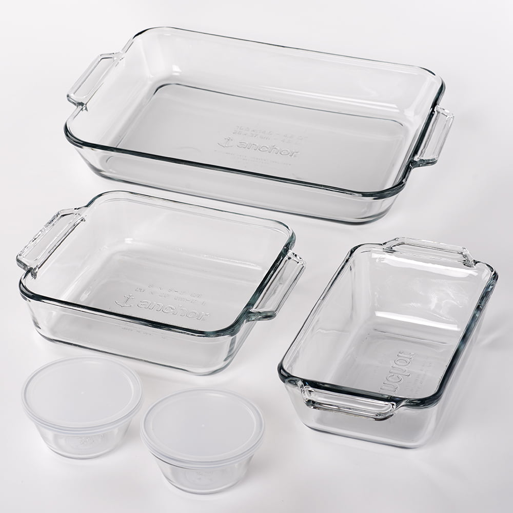 Clear Glass Bakeware Set, 7 Piece Set