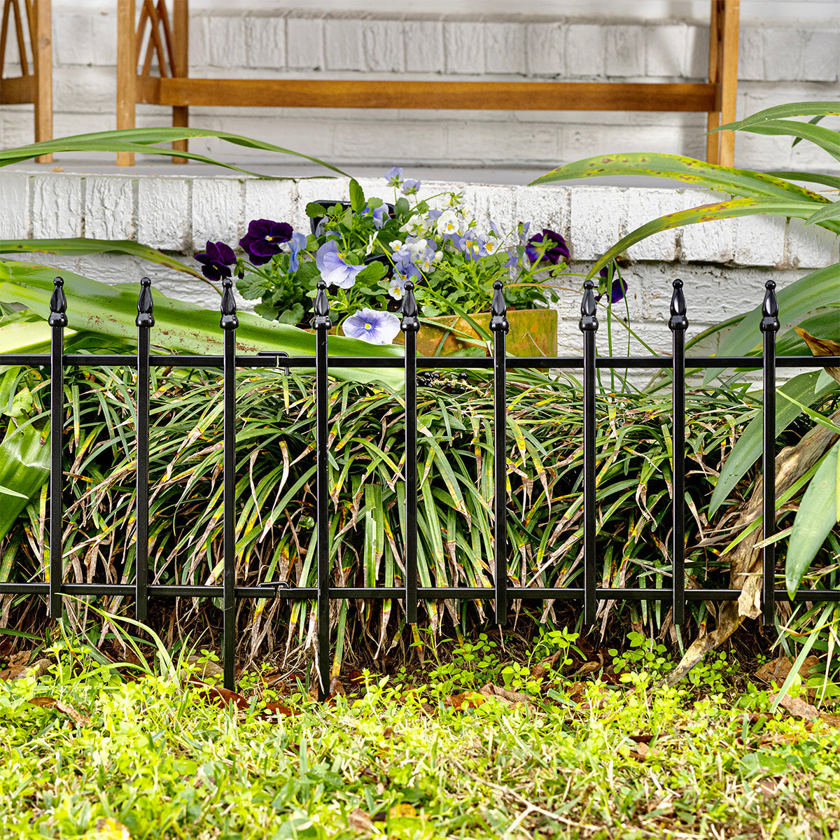 Black Powder Coated Steel Garden Border