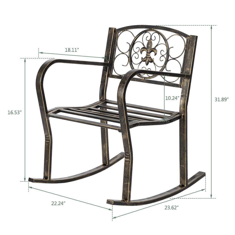 Iron Art Single Rocking Chair