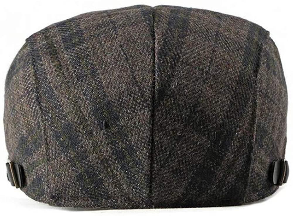 2 Pack Men's Cotton Flat Cap Ivy Gatsby Newsboy Hat (M)