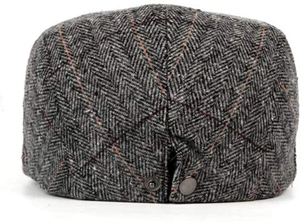 2 Pack Men's Cotton Flat Cap Ivy Gatsby Newsboy Hat (M)