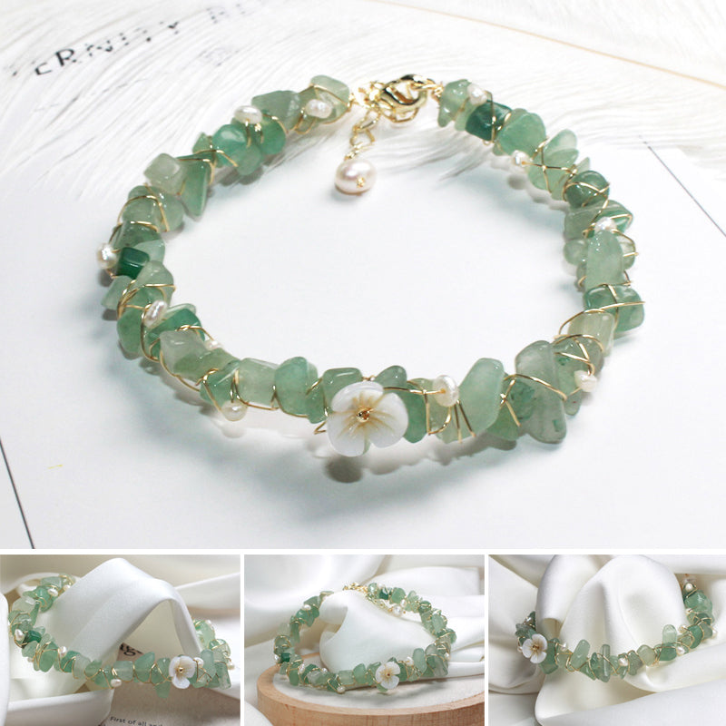 Green Aventurine Jade Crystal Bracelet for Women