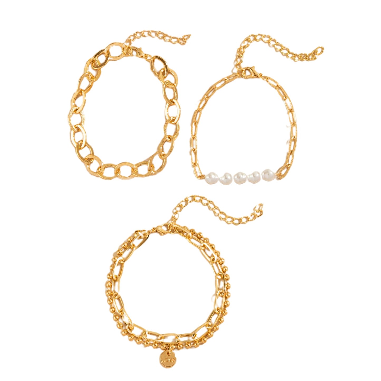 3Pcs Adjustable Women Bracelets
